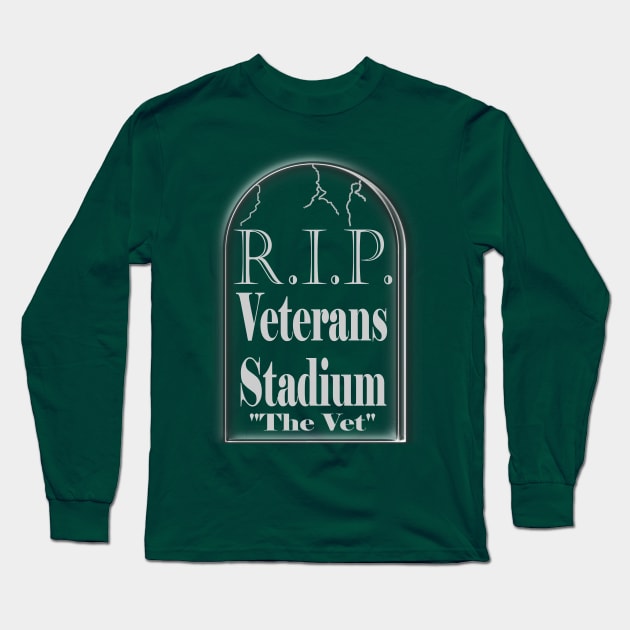 R.I.P. Veterans Stadium - Eagles Football Long Sleeve T-Shirt by Retro Sports